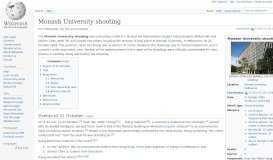 
							         Monash University shooting - Wikipedia								  
							    