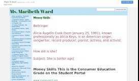 
							         Money Skills - Ms. Maribeth Ward - Google Sites								  
							    
