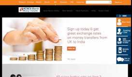 
							         Money Transfer to India | Send Money Online to India - ICICI Bank								  
							    