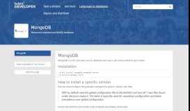 
							         MongoDB — Fedora Developer Portal								  
							    