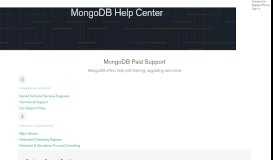 
							         MongoDB Support Portal								  
							    