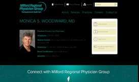 
							         Monica S. Woodward, MD - Milford Regional Physician Group								  
							    
