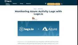 
							         Monitoring Azure Activity Logs with Logz.io | Logz.io								  
							    