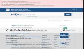 
							         Monitoring of vital signs during dental care. - NCBI								  
							    