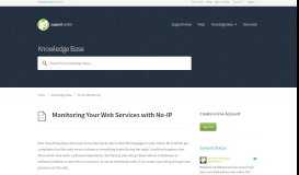 
							         Monitoring Your Web Services with No-IP | Support | No-IP Knowledge ...								  
							    
