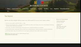 
							         Monroe County | Tax Inquiry - Monroe County, West Virginia								  
							    