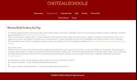 
							         Montana Digital Academy Info Page – CHOTEAU SCHOOLS								  
							    