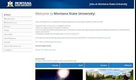 
							         Montana State University Employment								  
							    