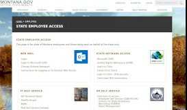 
							         Montana's Official State Website - STATE EMPLOYEE ACCESS								  
							    