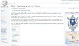 
							         Monte Sant'Angelo Mercy College - Wikipedia								  
							    