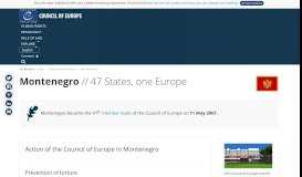 
							         Montenegro - Member state - Council of Europe								  
							    
