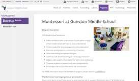 
							         Montessori at Gunston Middle School - Gunston								  
							    