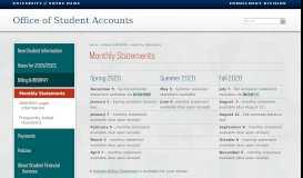 
							         Monthly Statements // Office of Student Accounts // University ...								  
							    
