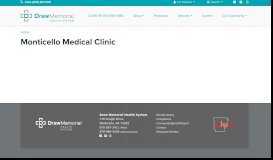
							         Monticello Medical Clinic – Drew Memorial Health System								  
							    