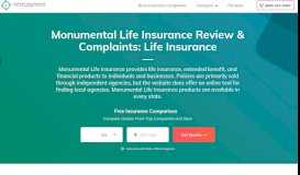 
							         Monumental Life Insurance Review & Complaints | Term, Whole ...								  
							    