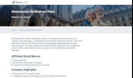 
							         Monumental Life Medicare Plans - Call 1-(855)-MEDIGAP								  
							    