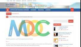 
							         MOOC platform and Participative Web Portal – ASAP WebTV								  
							    