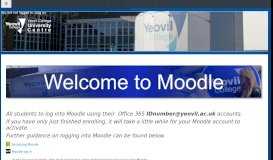 
							         Moodle at Yeovil College								  
							    