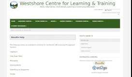 
							         Moodle Help | Westshore Centre for Learning & Training								  
							    