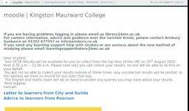 
							         moodle | Kingston Maurward College								  
							    