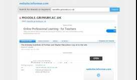 
							         moodle.grimsby.ac.uk at WI. The Grimsby Institute of Further ...								  
							    