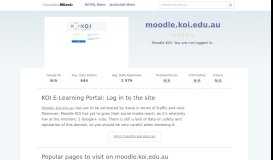
							         Moodle.koi.edu.au website. KOI E-Learning Portal: Log in to ...								  
							    