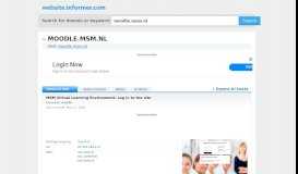 
							         moodle.msm.nl at WI. MSM Virtual Learning Environment: Log ...								  
							    