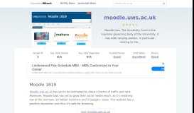 
							         Moodle.uws.ac.uk website. Moodle 1819.								  
							    