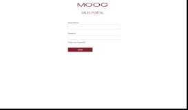 
							         Moog Sales Portal - Login								  
							    
