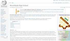 
							         Moorebank High School - Wikipedia								  
							    