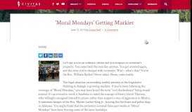 
							         'Moral Mondays' Getting Murkier - Civitas Institute								  
							    