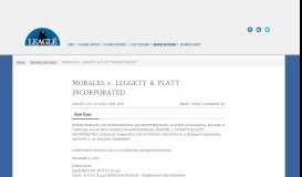 
							         MORALES v. LEGGETT & PLATT INCORPORATED - Leagle.com								  
							    