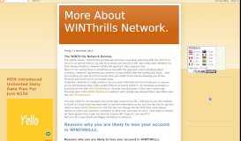 
							         More About WINThrills Network.								  
							    