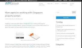 
							         More agencies working with Singapore property portals | AIM Group								  
							    