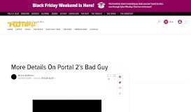 
							         More Details On Portal 2's Bad Guy - Kotaku								  
							    