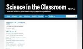 
							         More Science in the Classroom | Science in the Classroom								  
							    