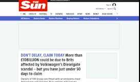 
							         More than £10BILLION could be due to Brits affected by Volkswagen's ...								  
							    