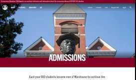 
							         Morehouse College | Admissions								  
							    