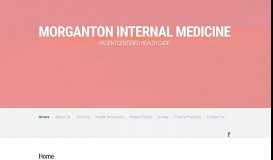 
							         Morganton Internal Medicine | Patient Centered Health Care								  
							    