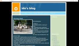 
							         Morning ritual - Ido's Blog								  
							    
