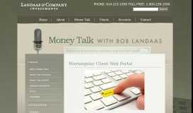 
							         Morningstar Client Web Portal | Landaas & Company								  
							    
