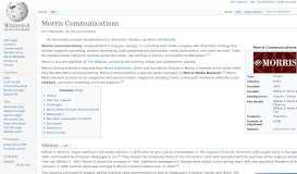 
							         Morris Communications - Wikipedia								  
							    