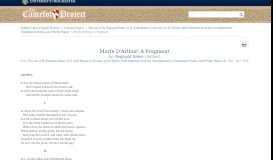 
							         Morte D'Arthur: A Fragment | Robbins Library Digital Projects								  
							    