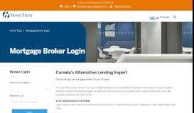 
							         Mortgage Broker Login – Home Trust								  
							    