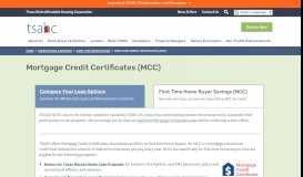 
							         Mortgage Credit Certificates - Texas State Affordable Housing ...								  
							    