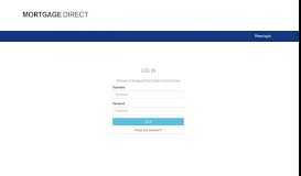 
							         Mortgage Direct Online Account Access - Log in								  
							    