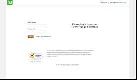 
							         Mortgage Solutions | TD: LogOn								  
							    