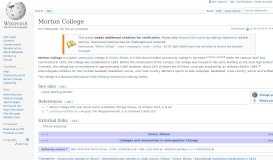 
							         Morton College - Wikipedia								  
							    