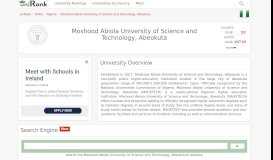 
							         Moshood Abiola University of Science and Technology ... - uniRank								  
							    