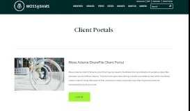 
							         Moss Adams client portals								  
							    